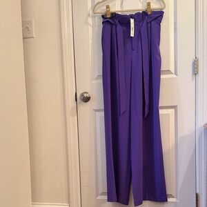 NWT—Alice + Olivia Purple Pants with Belt
